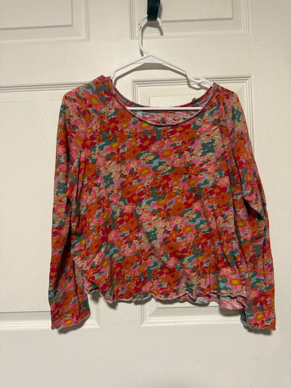 NATURAL LIFE Floral Long Sleeve Tee in Pink & Red
